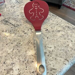Farberware Holiday Red Nylon Pancake Turner with Gingerbread design